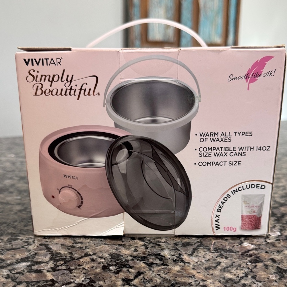 Wax Warmer with Pink Wax Beads vivitar NWT